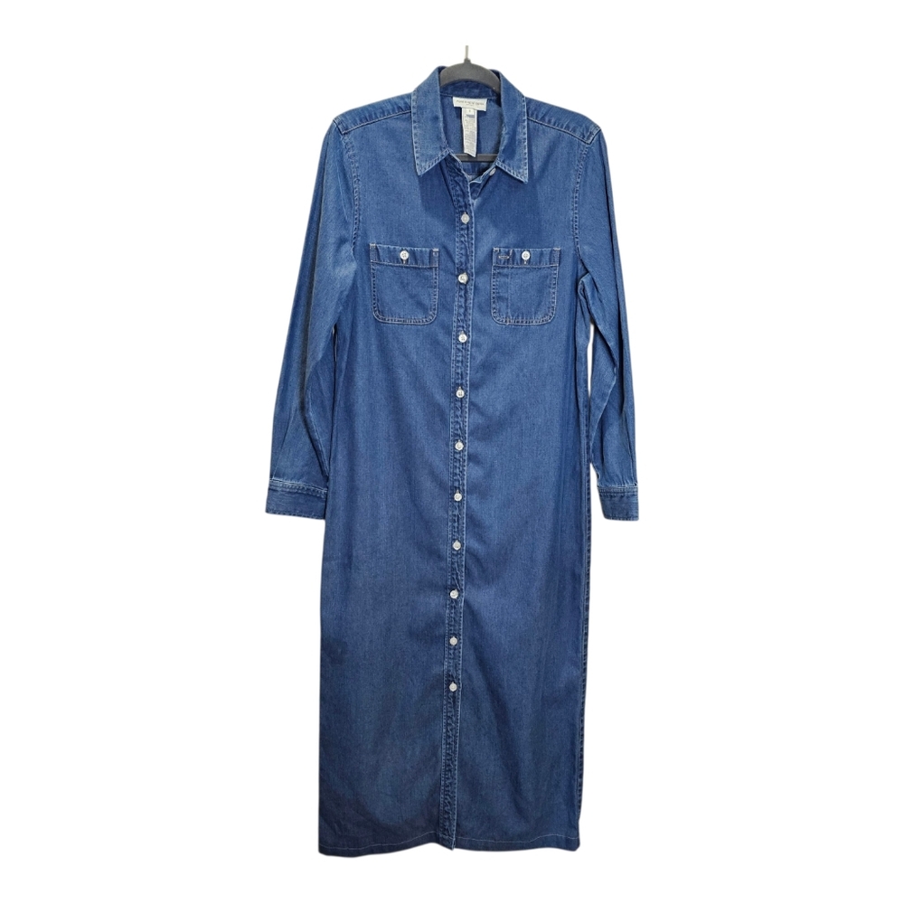 90's Denim Maxi Dress Jones New York - Picture 2 of 6